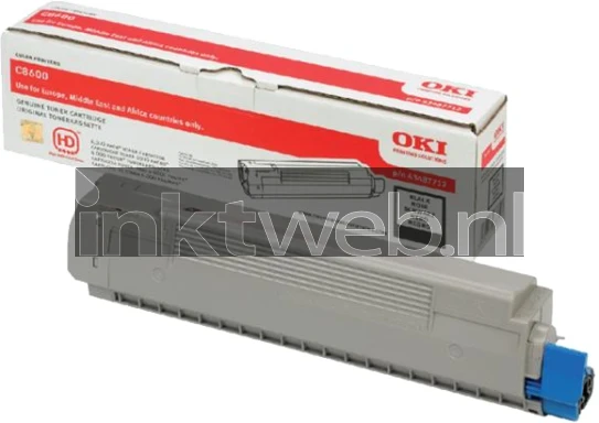 Oki C8600 / C8800 Toner zwart Combined box and product