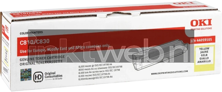 Oki C810 / C830 Toner geel