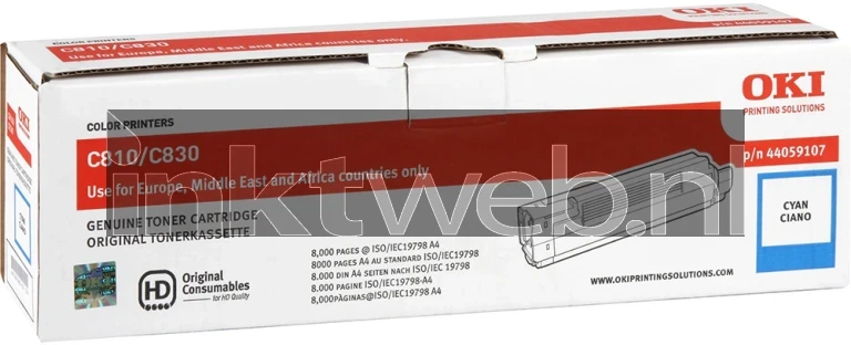 Oki C810 / C830 Toner cyaan