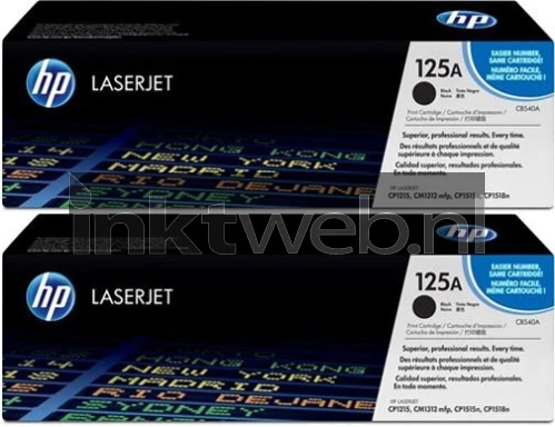 HP 125A 2-pack (Opruiming 2 x 1-pack (losse outlet) zwart