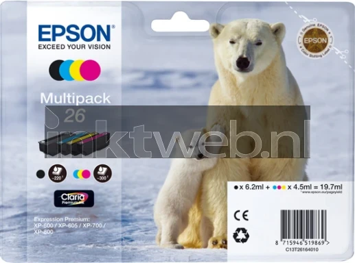 Epson 26 Multipack zwart en kleur