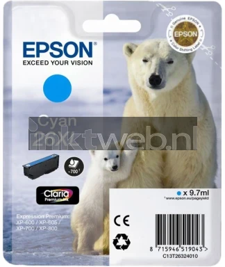 Epson 26XL cyaan