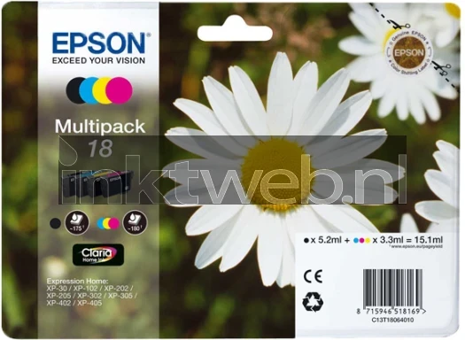 Epson 18 Multipack zwart en kleur