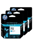 HP 711 3-pack cyaan (Origineel)