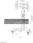 Neomounts Select FL50S-825WH1 | Mobiele vloersteun voor TV's wit Product only
