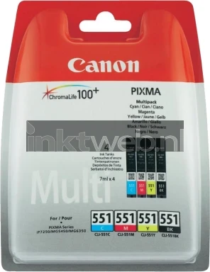 Canon CLI-551 4-Pack zwart en kleur