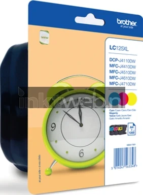 Brother LC-125XL Rainbow-pack kleur