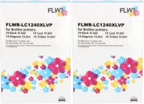 FLWR Brother LC-1240XL Multipack (2 sets) zwart en kleur (Huismerk (compatible))