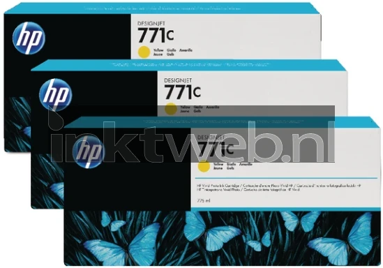 HP 771c 3-pack geel Front box