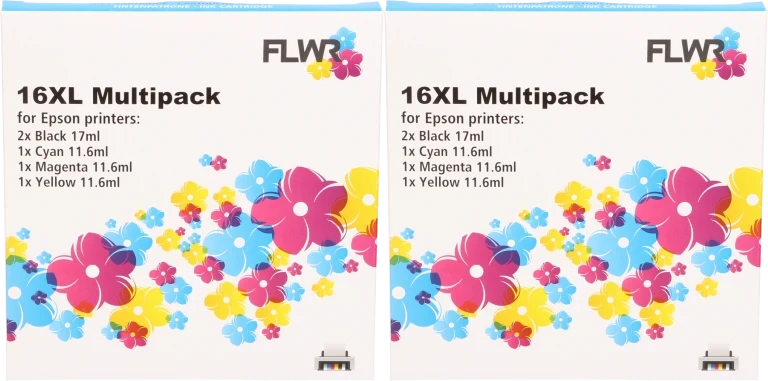 FLWR Epson 16XL Multipack (2 sets) zwart en kleur