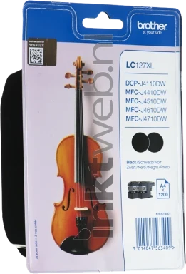 Brother LC-127XL 2-pack zwart