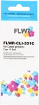 FLWR Canon CLI-551XL cyaan (Huismerk (compatible))