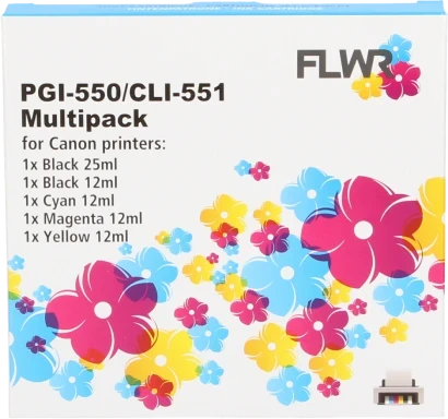 FLWR Canon CLI-551XL Multipack zwart en kleur