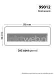 99012 Adreslabel breed label proper ratio Product only