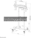 Neomounts FL55-875WH1 | Gemotoriseerde TV vloersteun wit Product only