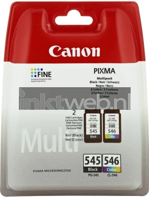 Canon PG-545 / CL-546 Multipack (Anders) zwart en kleur