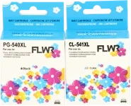 FLWR Canon PG-540XL / CL-541XL Multipack zwart en kleur (Huismerk (remanufactured))
