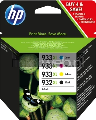 HP 932XL / 933XL Multipack (Opruiming 4 x 1-pack outlet) zwart en kleur