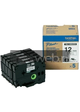 Brother HGE-231V5 zwart op wit breedte 12 mm