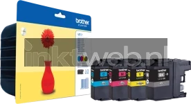 Brother LC-121 4-pack zwart en kleur Combined box and product