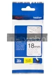 Brother TZE-SE4 veiligheidstape zwart op wit breedte 18 mm