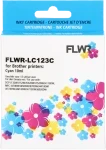 FLWR Brother LC-123 cyaan (Huismerk (compatible))