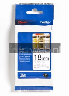 Brother TZE-N241 zwart op wit breedte 18 mm