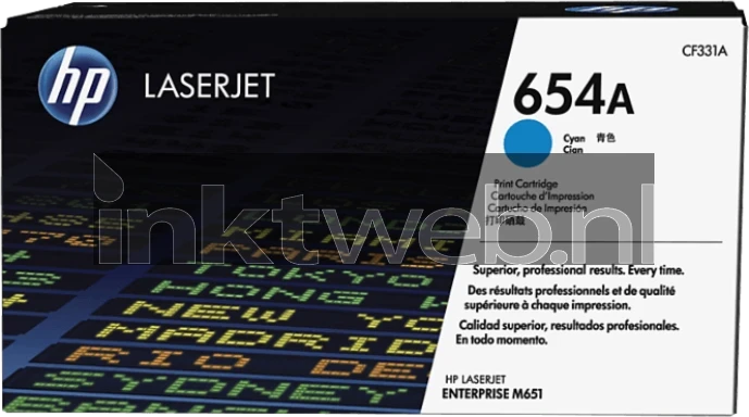 HP 654A cyaan