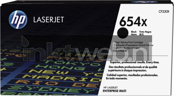 HP 654X zwart