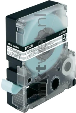 Epson LC-4TWN9 zwart op transparant breedte 12 mm