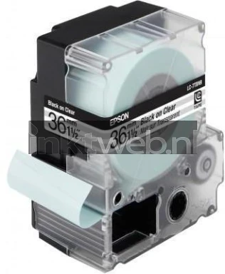 Epson LC-7TBN9 zwart op transparant breedte 36 mm