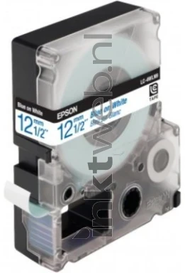 Epson LC-4WLN9 blauw op wit breedte 12 mm