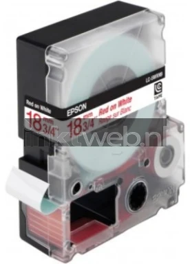 Epson LC-5WRN9 rood op wit breedte 18 mm