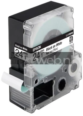 Epson LC-6WBN9 zwart op wit breedte 24 mm