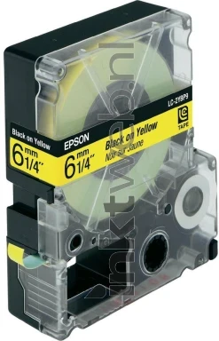 Epson LC-2YBP9 zwart op geel breedte 6 mm