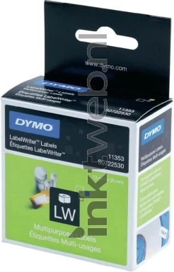 Dymo 11353 Multifunctionele etiketten 13 mm x 25 mm  wit
