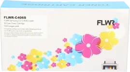 FLWR Samsung CLT-C406S cyaan Front box
