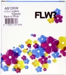 FLWR Epson LC-4WBN9 zwart op wit breedte 12 mm