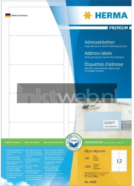 Herma 4666 88,9x46,6 MM