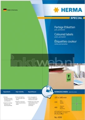 Herma 4399 105x148MM groen