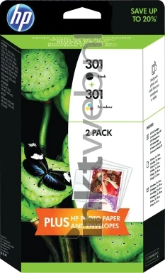 HP 301 Multipack (Opruiming 2 x 1-pack los) zwart en kleur