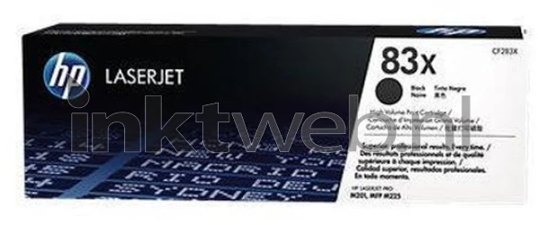 HP 83X zwart Front box