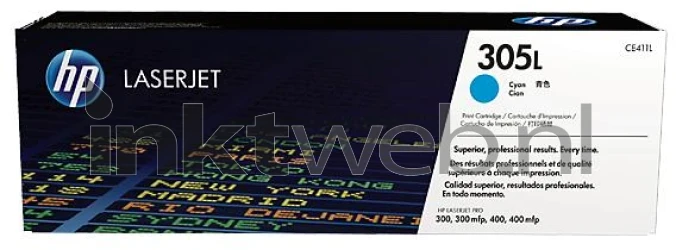 HP 305L cyaan Front box