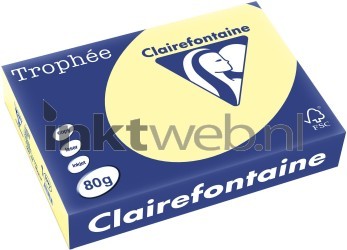 Clairefontaine A4 papier gekleurd Geel Front box