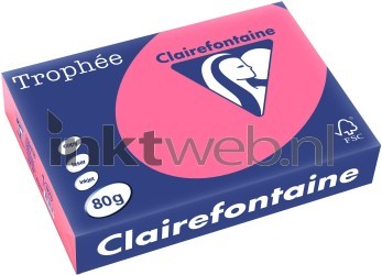 Clairefontaine A4 papier gekleurd Fuchsia Front box