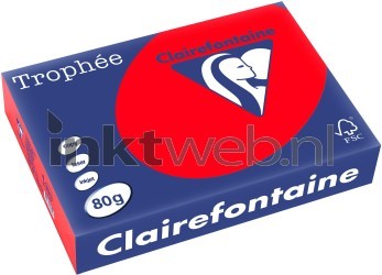 Clairefontaine A4 papier gekleurd Koraalrood Front box