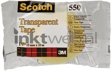 Scotch 550 plakband 15mm x 33m transparant Product only