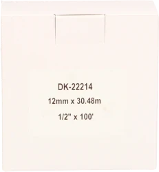 FLWR Brother  DK-22214 12 mm x  30.48 M wit Back box