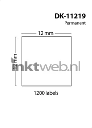 FLWR Brother  DK-11219 12 mm x 12 mm  wit Diverse