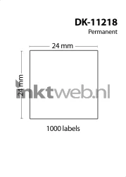 FLWR Brother  DK-11218 24 mm x 24 mm  wit Diverse